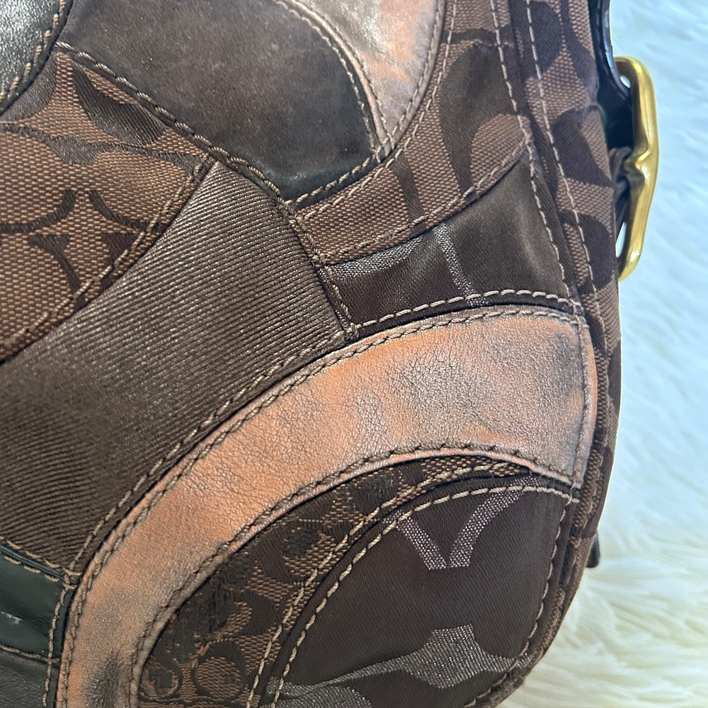 Patchwork Leather Shoulder Bag - Picture 6 of 8